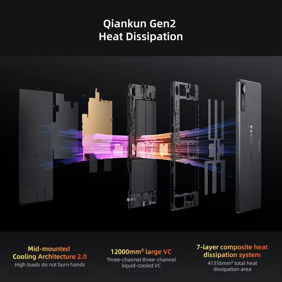 لينوفو ليجيون Y700 4th Gen TB322FC Snapdragon 8 Elite 8.8 "شاشة LCD 165 هرتز شاشة WiFi 256GB 512GB 7600mAh كمبيوتر لوحي للألعاب