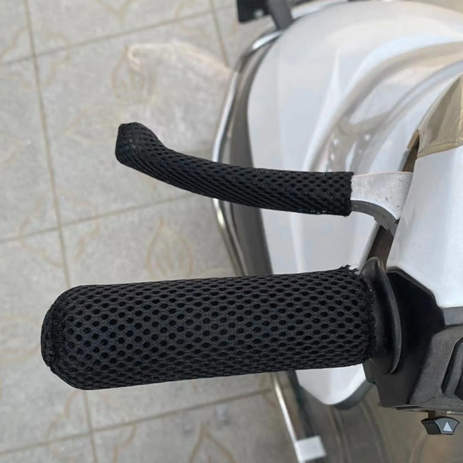 Motorcycle Handle Cover Non-Slip Breathable Sleeve Ice Silk Hand Grip Sleeve Universal Summer Electric Tricycle Handle Cover