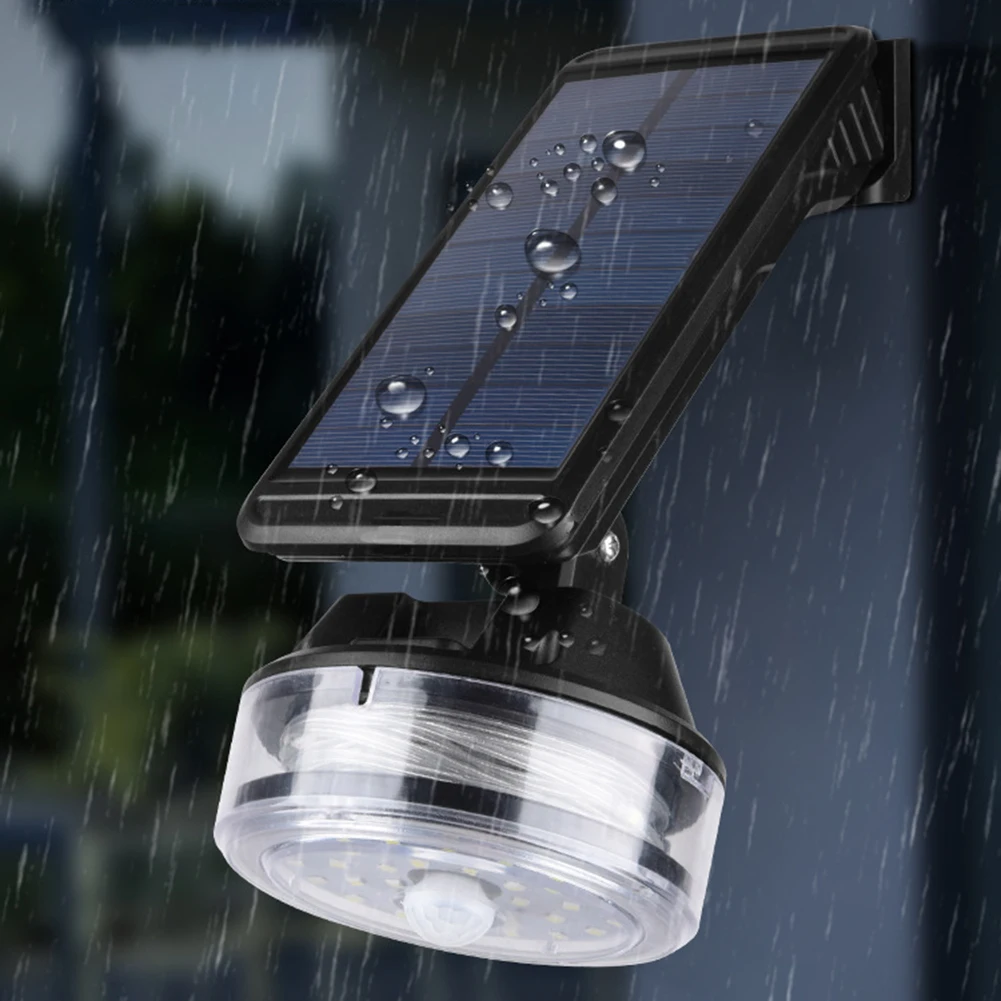 Solar Induction Light String Light Sensor Wall Mount Lamp Pathway Lighting Lamp for Outdoor Garden Courtyard Decoration