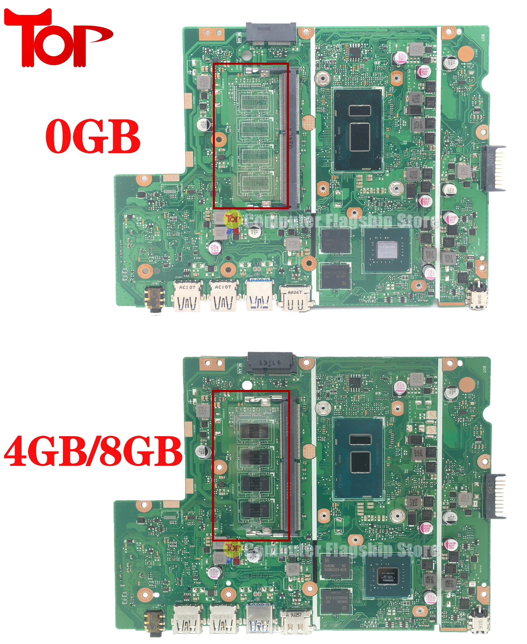 KEFU Mainboard X500U X543U R540U P540U F540U A540U K540U X540UV X540UB X540UBR Laptop Motherboard I3 I5 I7 0GB/4GB/8GB-RAM