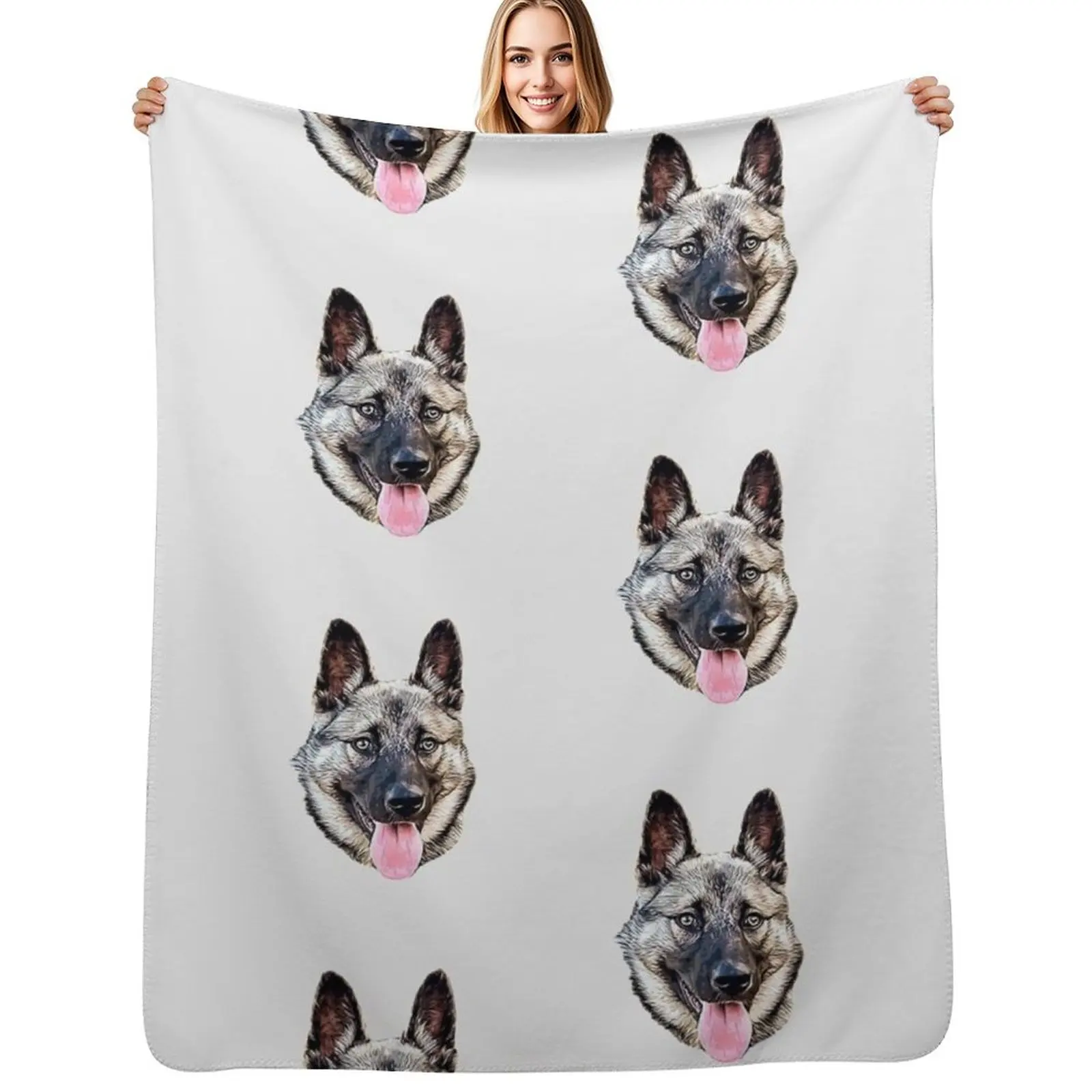

Norwegian Elkhound Throw Blanket Thin Soft Blanket for Summer Night Sleeping