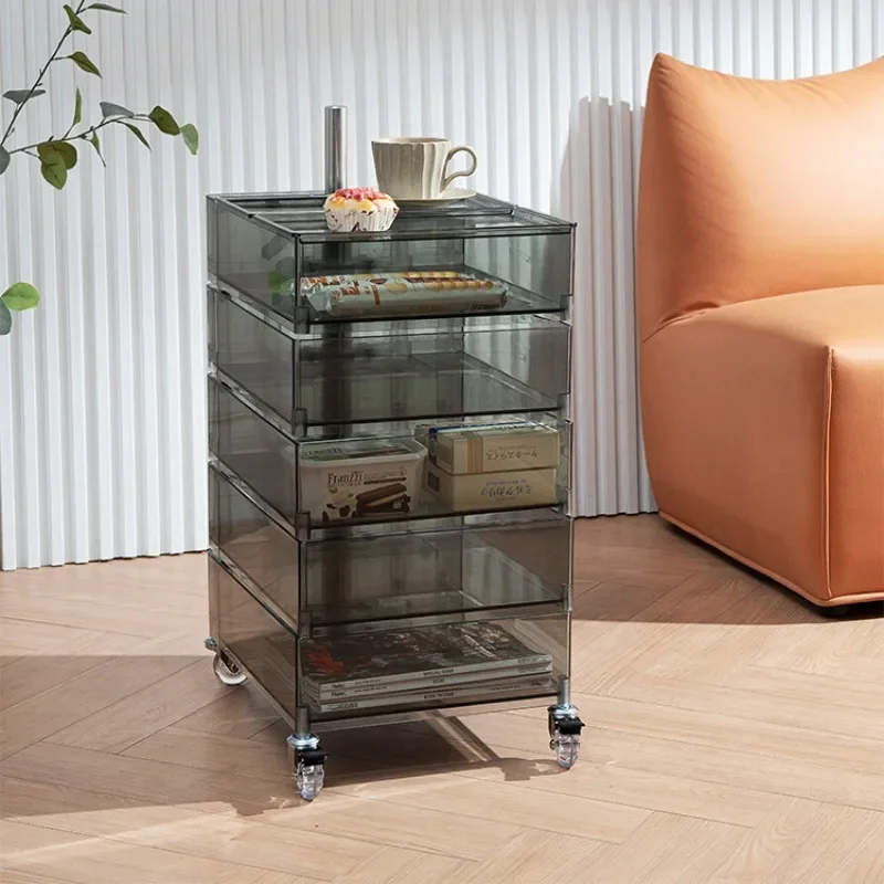 360 rotating bedside table, bedroom cosmetics storage edge, movable shelf