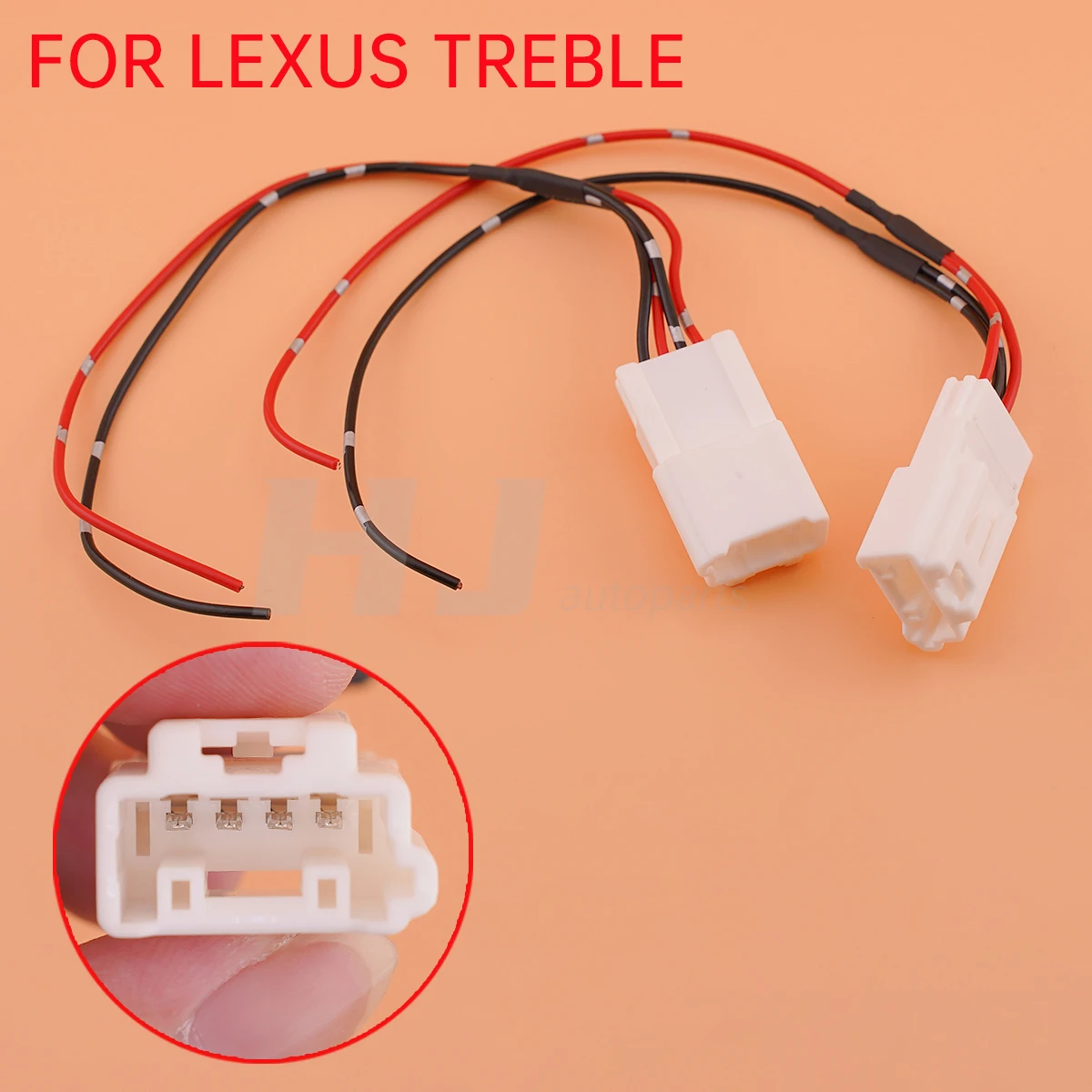 2pcs Car Treble Speaker Plug Wire Tweeter Sub Woofer Lossless Install Lond Speaker Cable Plug Adapter Harness for Toyota LEXUS