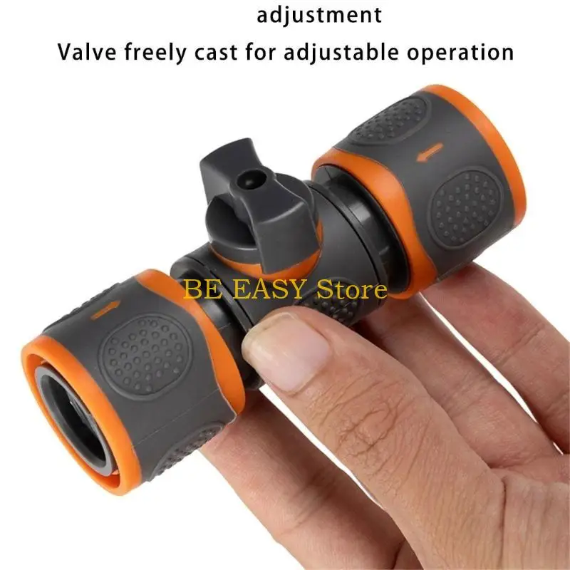 E28F 2PCS Quick Connection Garden Hose Adapter ABS Bidirectional Flows Valves Suitable For Irrigation System & Cleaning Tools