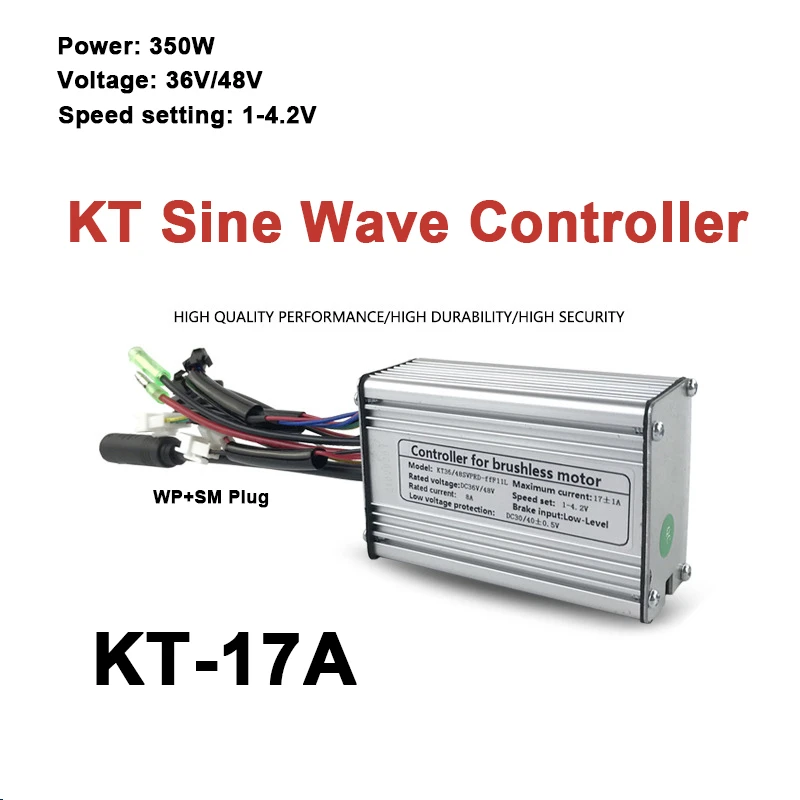 

Original E-bike 36V/48V Controller Electric bicycle Scooter KT-17A Sine Wave Controller SM Plug,e-Bike refit Accessories