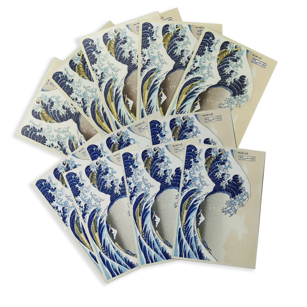 

60 шт., защитные рукава для карт в японском стиле «Великая волна», карты японского размера 62x89 мм, идеальный подарок для коллекционеров карт