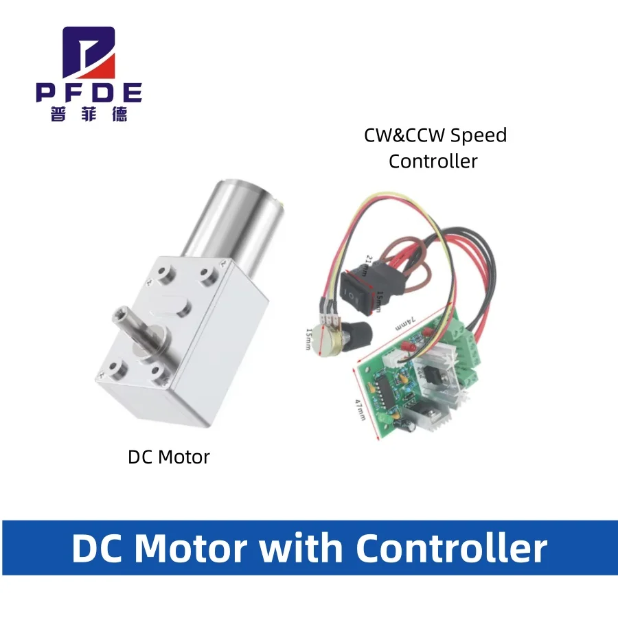 Worm Gear Motor High Torque JGY-370 6V 12V 24V DC Electric Motor Dc Reversed Self-Lock with  speed controller SIT