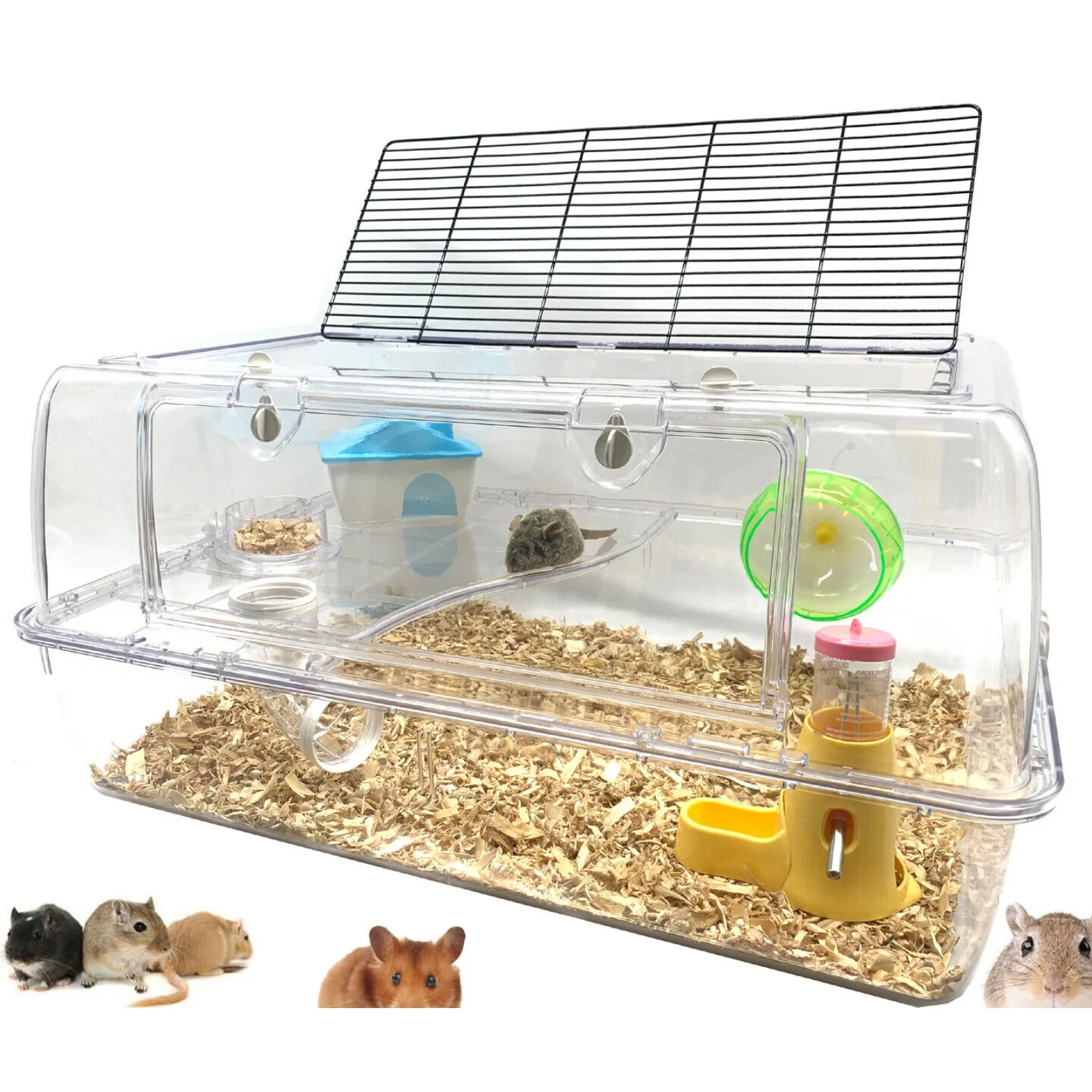 

LARGE Deluxe 2-Floor Acrylic Hamster Palace Mouse Habitat Rat Home Gerbie Cage United States