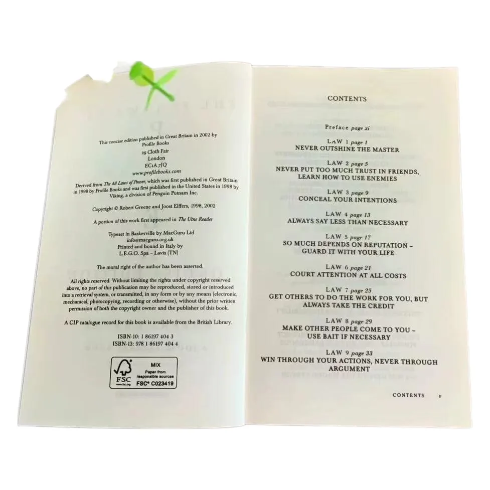 The Concise 48 Laws of Power by Robert Green in English