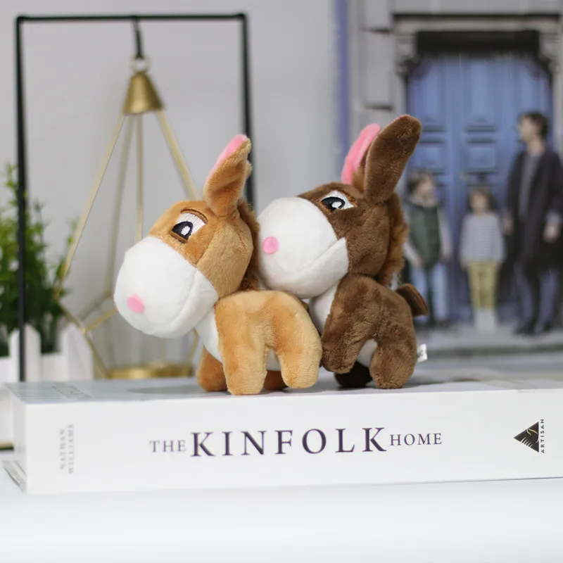 الحصان الصغير الطفل المفاتيح ألعاب من نسيج مخملي الحصان دمية زودياك المفاتيح كبير رئيس الحصان المفاتيح الحلي عطلة عيد ميلاد هدية الكريسماس #2