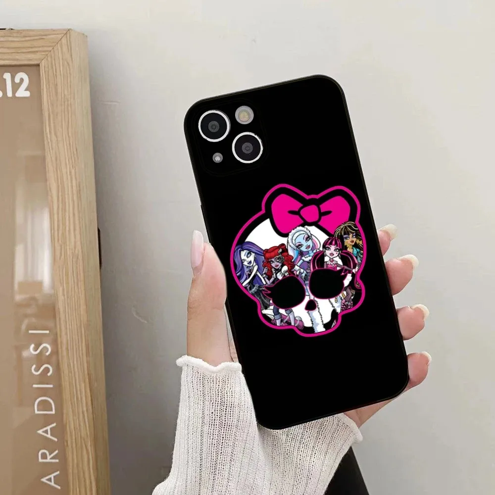 Cartoon M-Monster High Phone Case For iPhone 15,14,13,12,11 Plus,Pro,Max,XR,XS,X,7,8 Plus,SE,Mini Silicone Soft