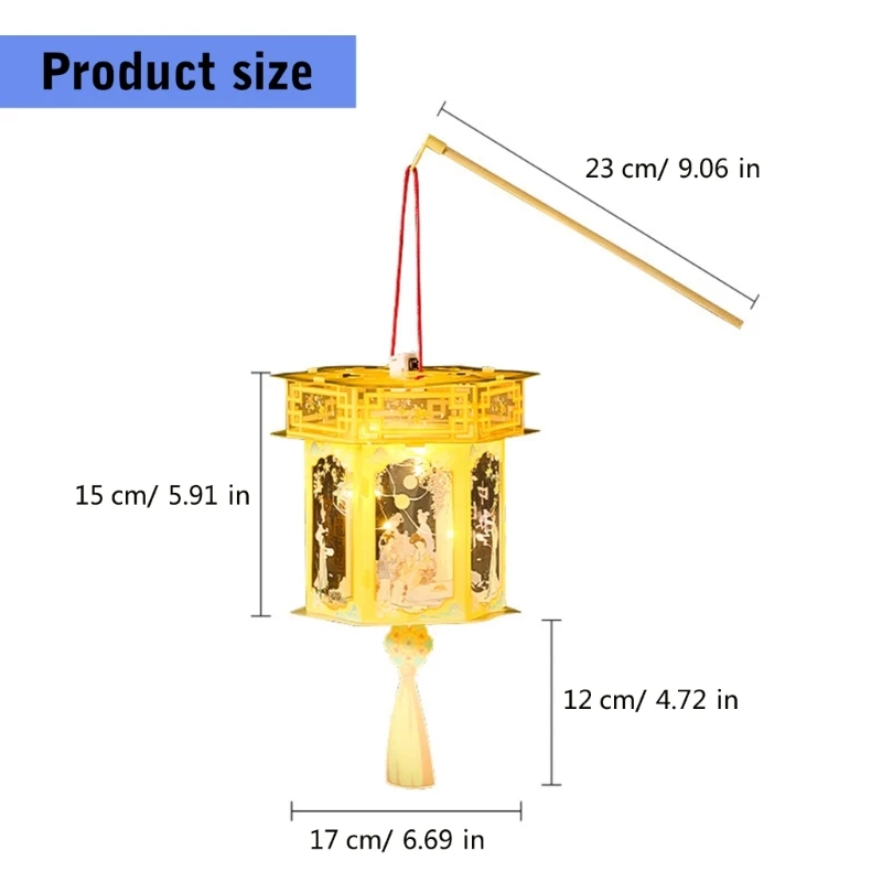 Lanterne ancienne créative mi-automne, Kits artisanaux faits à main pour enfants réunions famille, lampes Kits