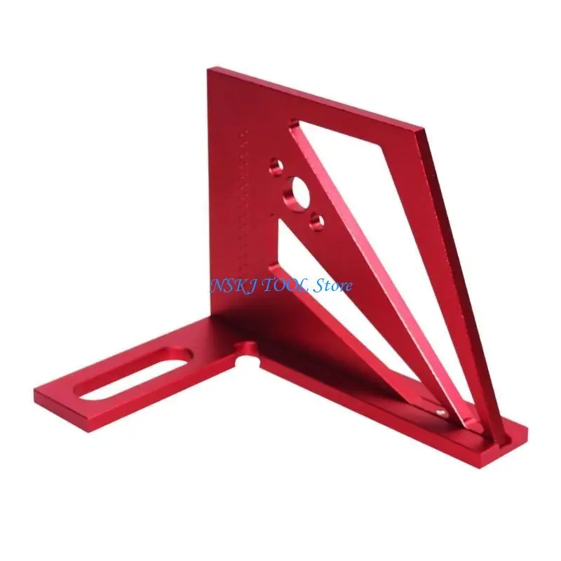 

L8RC Carpenter Square Woodworking Protractor Aluminum Miter Triangle Ruler Multi Angles Layout Measuring Ruler for Architects