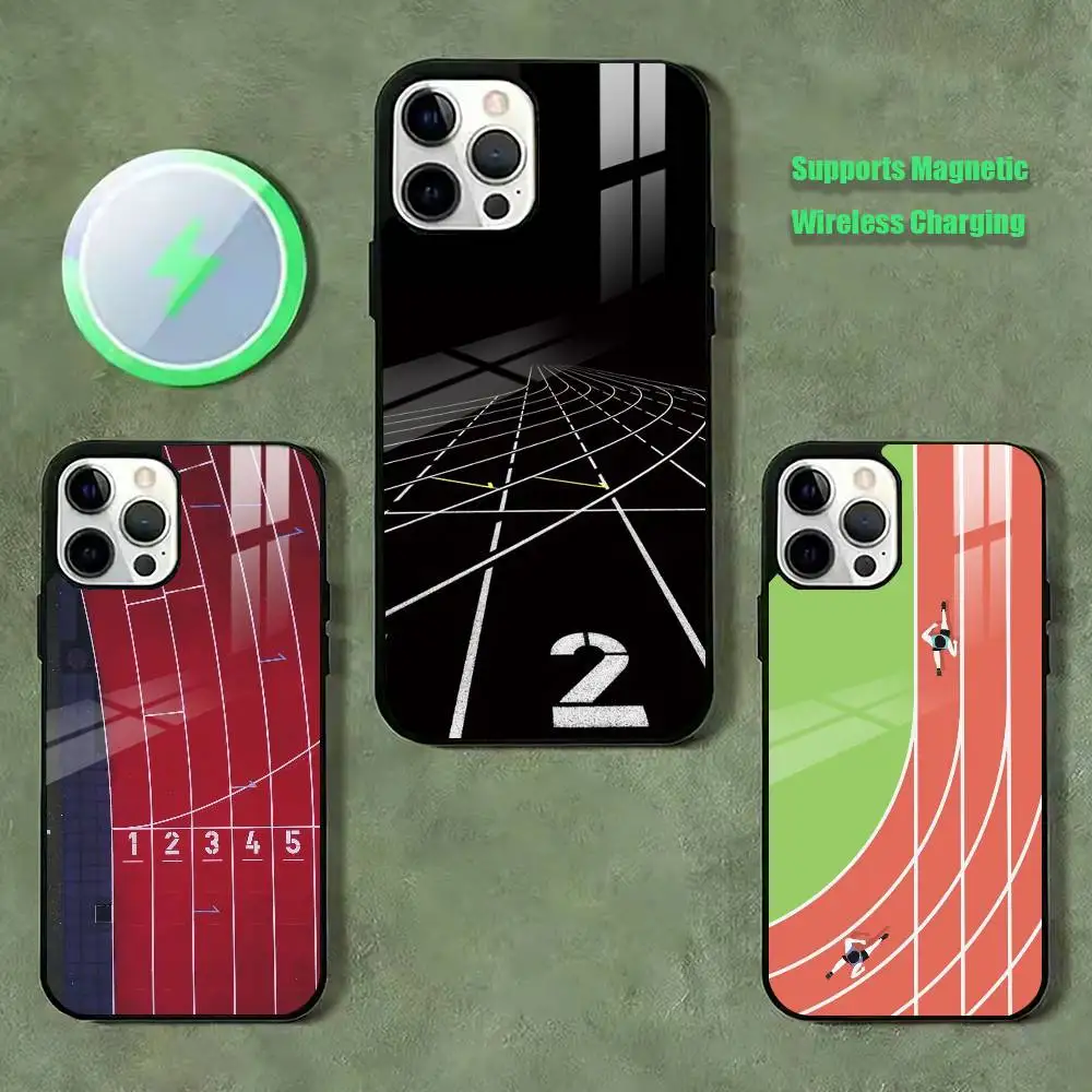 

Track events Phone Case For iPhone17,16,15,14,13,12,11 Plus,Pro Supports Magnetic Wireless Charging