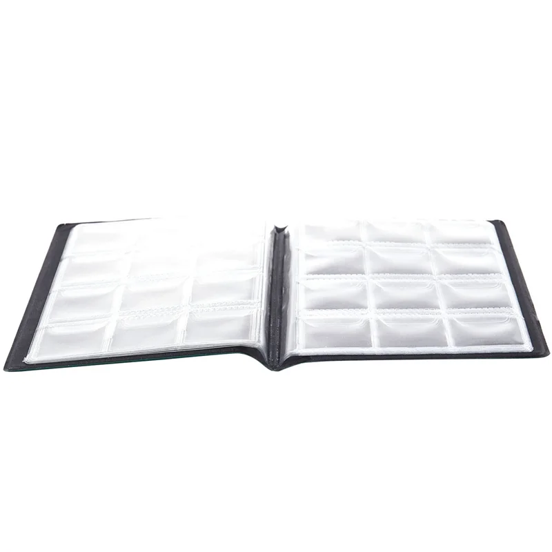 A19E-2X كتاب تجميع متين لألبوم العملات المعدنية من القطع كيس تخزين محمول للعملات المعدنية 120 قطعة من الإطار