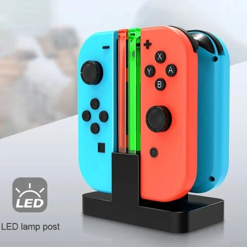 

For Nintendo Switch controller charger LED indicator charging station for Switch joy-con station JoyPad RGB Oled Lite L / R BT5