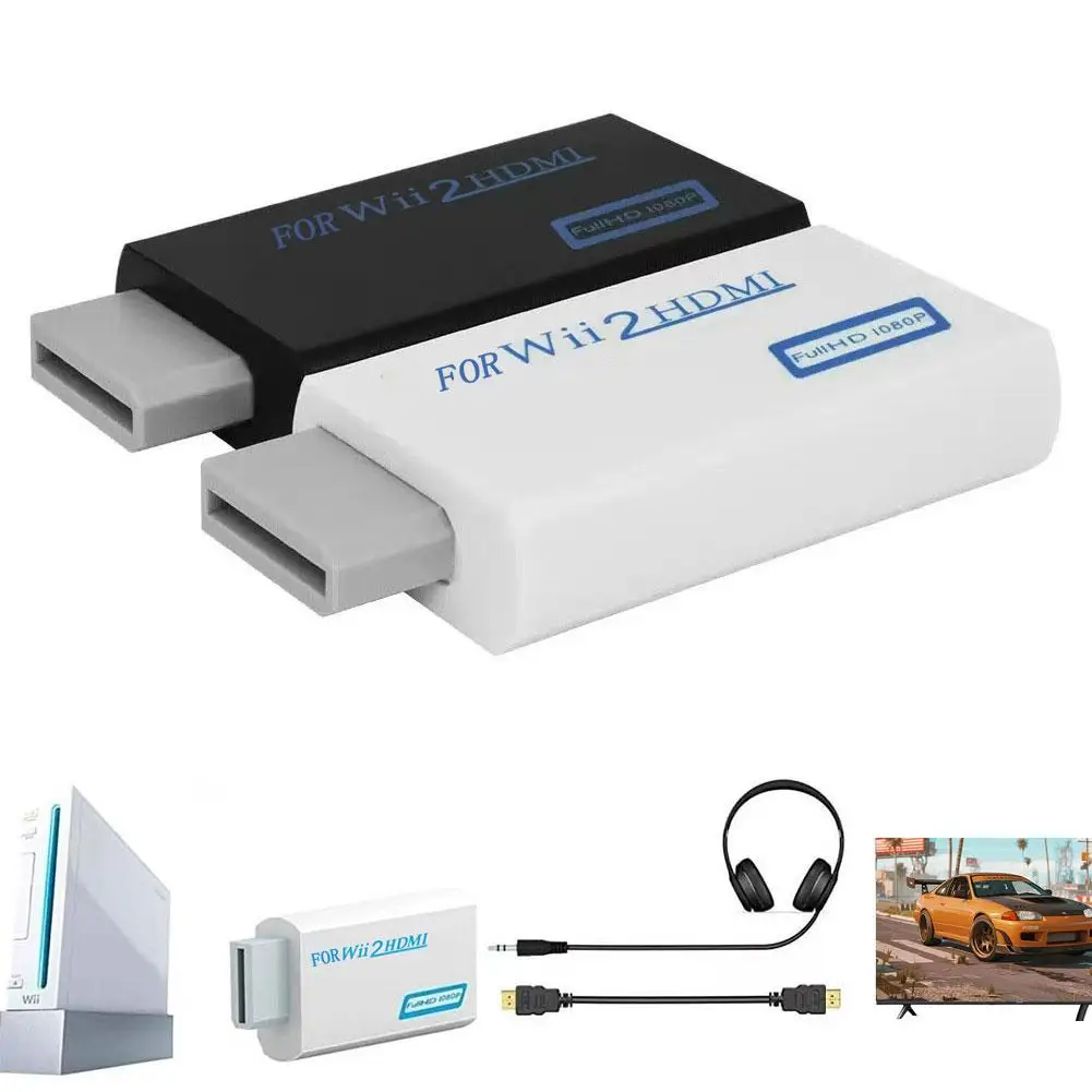 for Wii To HDMI-compatible Adapter Converter 3.5mm Audio For PC HDTV Monitor 1080P 720P Wii2 To HDMI WII2HDMI Converter Adapter image 4