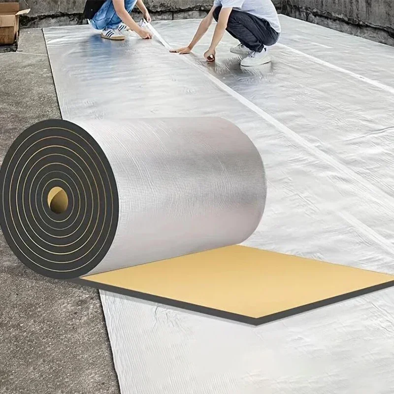 2M Self-adhesive Aluminum Foil Insulation Cotton Roof Leak-proof Film Repair Sound Insulation Anti-uv Film Fireproof Rubber Pad