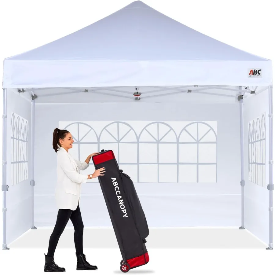 

10x10 Canopy Tent with Sidewalls for Outdoor Events PopUp Gazebo with Church Window Design Ideal for Parties Weddings Camping I
