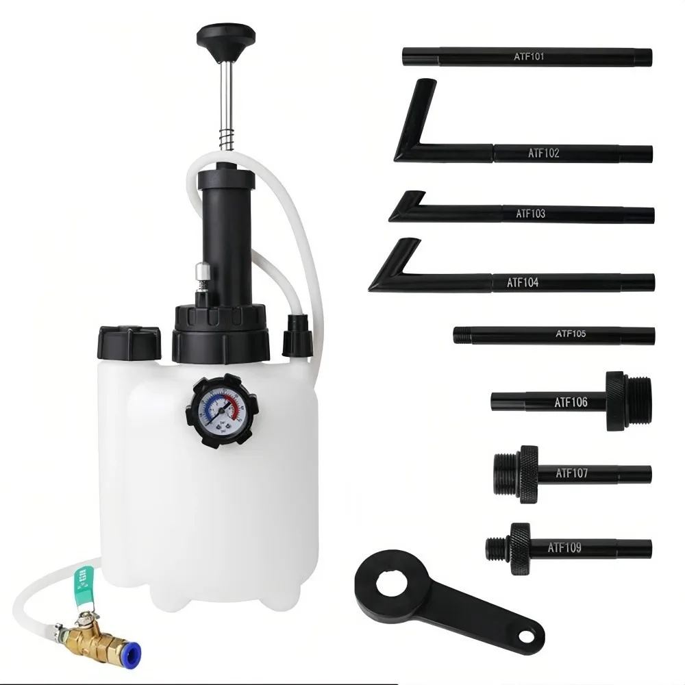 

Профессиональный набор для ручной прокачки тормозной жидкости автомобиля с адаптерами, 3 л, насос для перекачки жидкости с механической коробкой передач, экономия времени