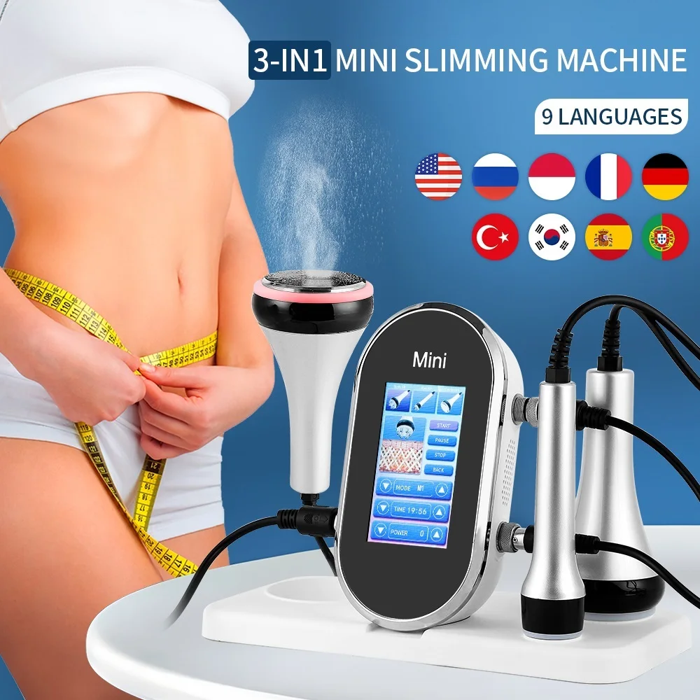 3-In-1 Rf Multipolar Radiofrequentie 40K Cavitatie Ultrasone Lichaam Afslankende Huid Lifting Anti-Cellulitis Vetverwijderingsmachine