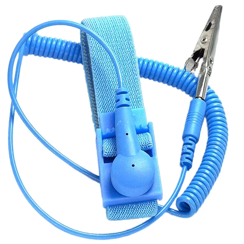 Pulseira antiestática com fio de PVC ESD com anel de corda alongado