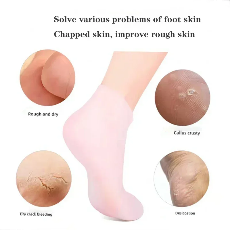 Fußpflege Silikons ocken Frauen Fußpflege produkte Fuß maske Socken abdeckung Fuß feuchtigkeit spendende Anti-Riss-Kallus entferner Socken