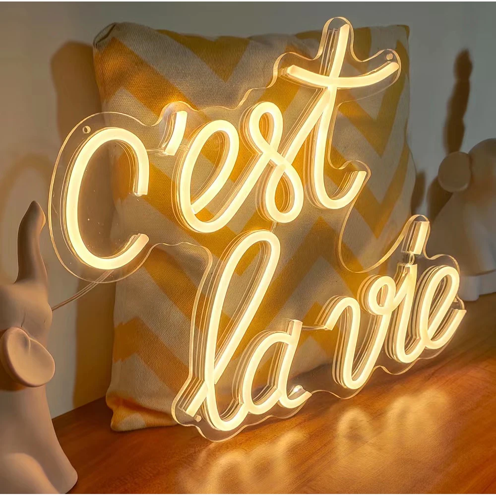 Imagem -03 - Personalizado Neon Led Night Light Emissor de Luz Palavra Restaurante Bar Evento de Casamento Luz Decorativa Layout de Cena Presente