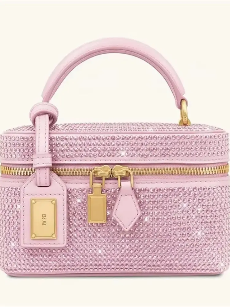 Neue JWPEI Cleo Krokodilmuster-Tasche mit Diamanten-Verzierung, Quadratische Handtasche, Crossbody Schultertasche, Kleine Quadratische Tasche