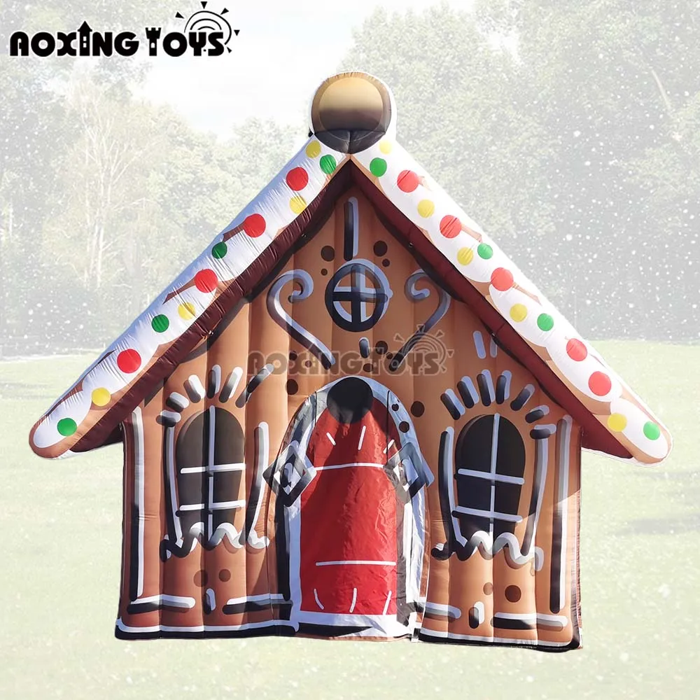 Giant Inflatable Christmas House Tent 4x3m with Blower for Holiday Event Advertising Outdoor Party Decoration