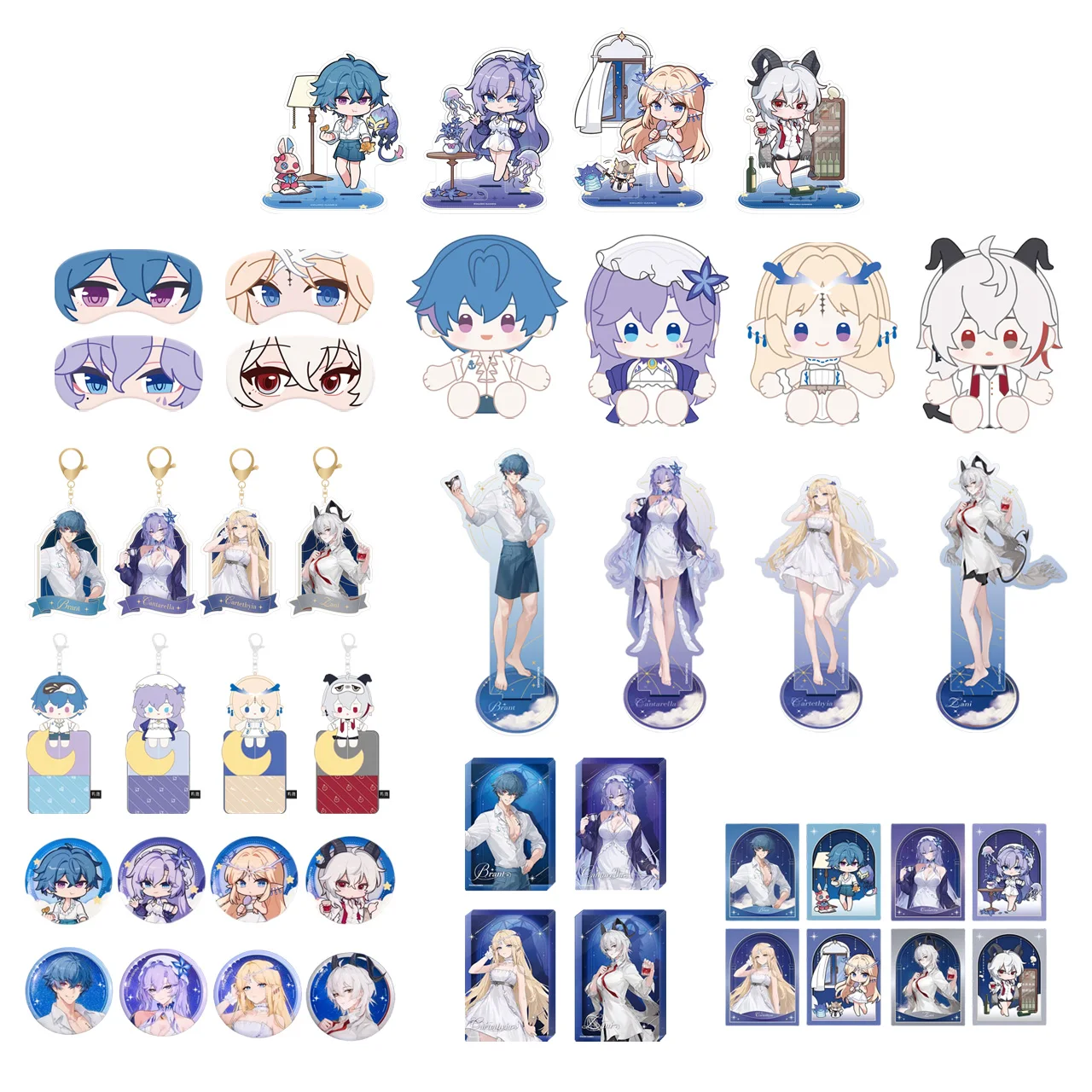 

Официальный товар Sunsyea Wuthering Waves ZXYZG, акриловая подставка, бейдж, брелок Cartethyia Cantarella Brant