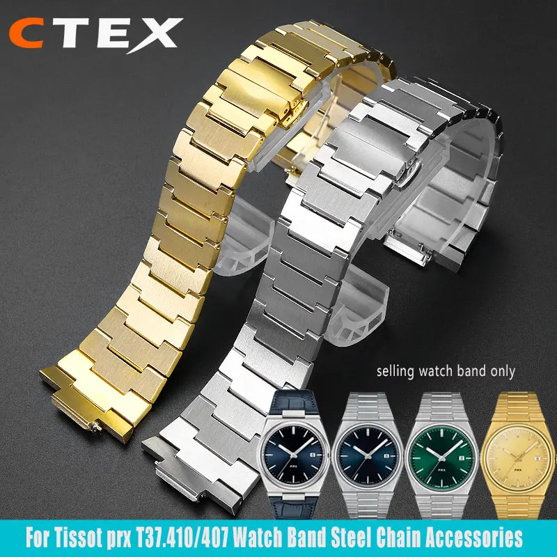 

For 1853 Tissot PRX Super player WatchBand T137.407/137.410 Series Stainless steel Wristband Men Bracelet Watch Accessories