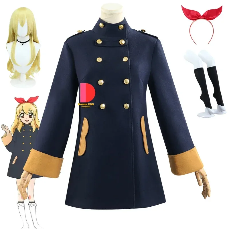 

Anime Aikatsu STARS Ichigo Cosplay Costume for Women Winter School Uniforms Headwear Socks Wig Set Halloween Party Suit Girls
