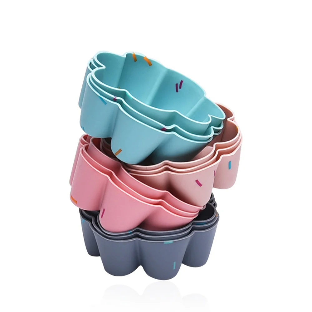 /Lot Food Grade Siliconen Mini Cake Cups Muffin Cups Muffin Liners Gemakkelijk Schoon Te Maken Cake Mallen Thuis Keuken Bakgereedschap