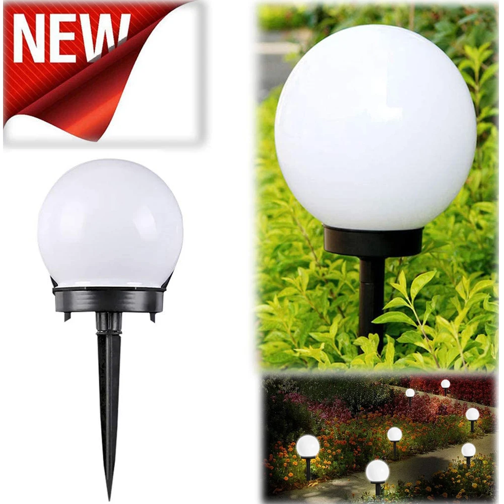 

Solar Lights Outdoor 2 Pack Solar LED Globe Powered Garden Light Waterproof For Yard Patio Walkway Landscape In-Ground Spike