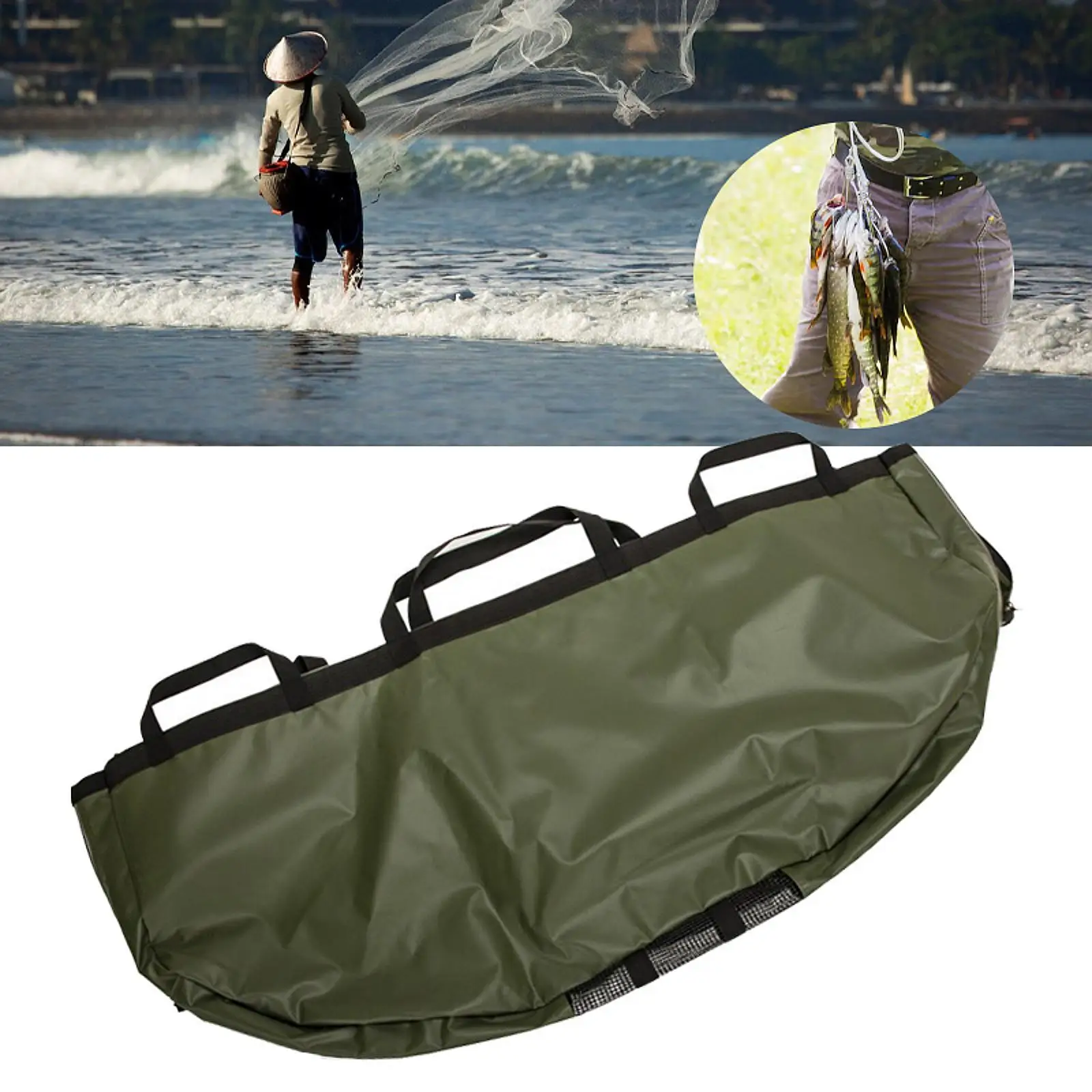 

Fish Weigh Bag Waterproof Gear Portable Fishes Protection Protective Non Slip Accessories Convenient Zipper Fishing Weigh Bag