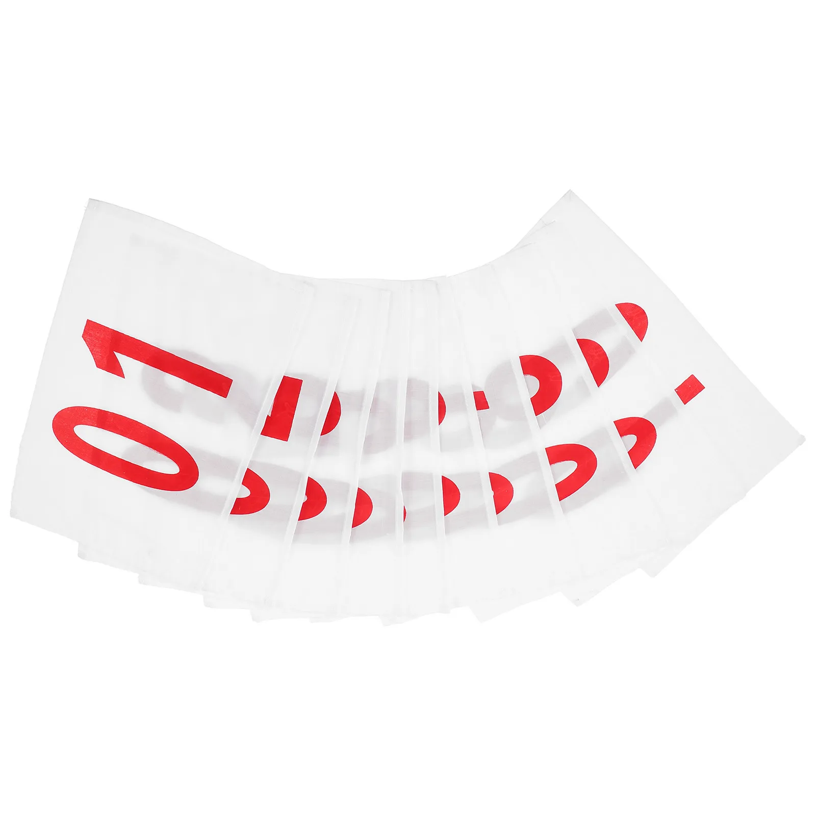 

10 Sheets Running Bib Numbers Polyester Cotton Race Bibs Portable Number Display for Sports Events Bib Numbers