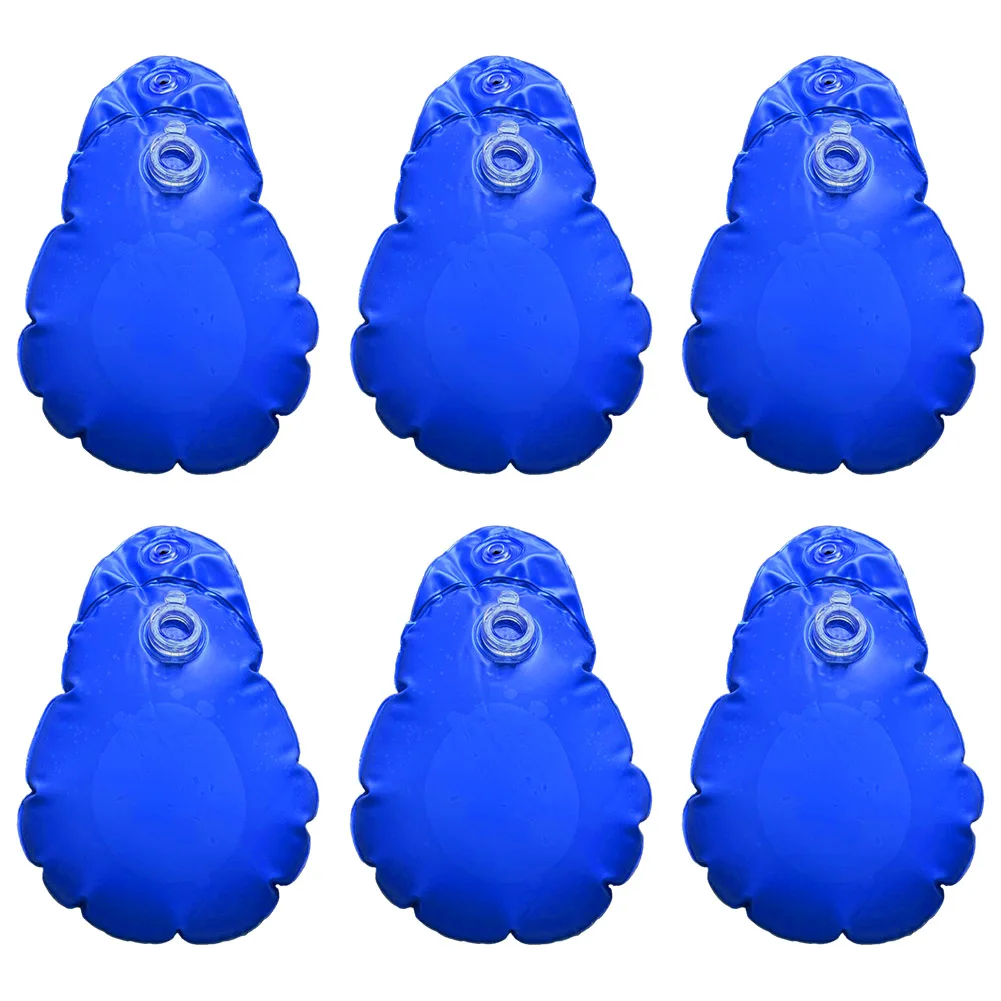 Secure Your Above Ground Pool Cover with 6 Pack of Water Bag Weights Featuring Hook Attachments for Easy Setup