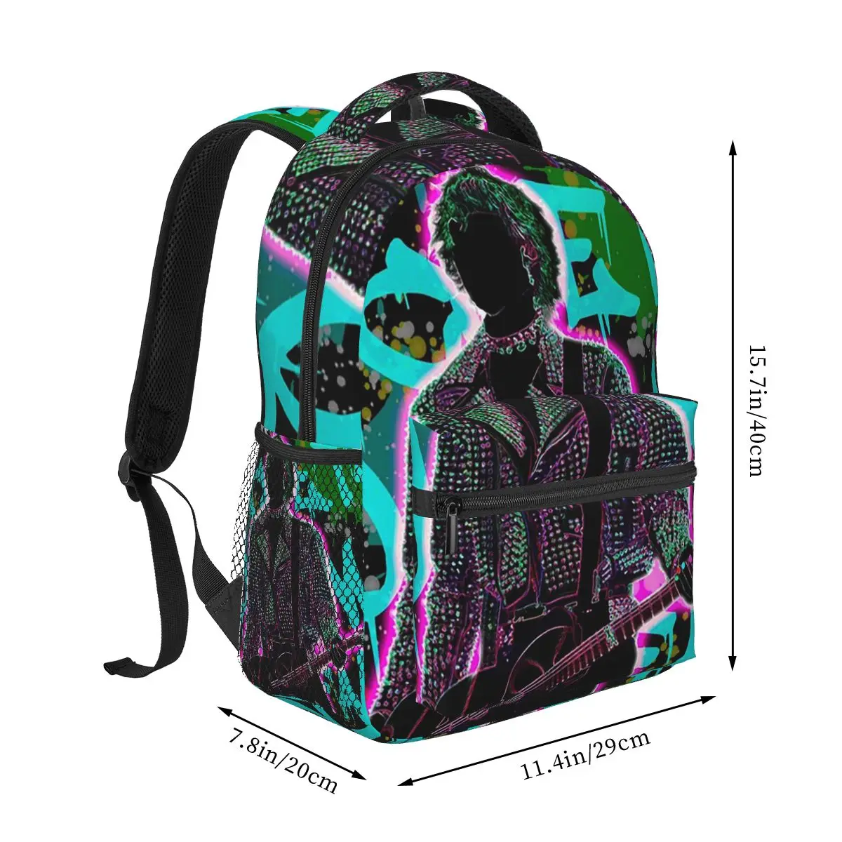 MGK Machine Gun Kelly Illustration Backpack Student Boys Girls BookBag Kids School Bag Laptop Shoulder Bags for Men Women