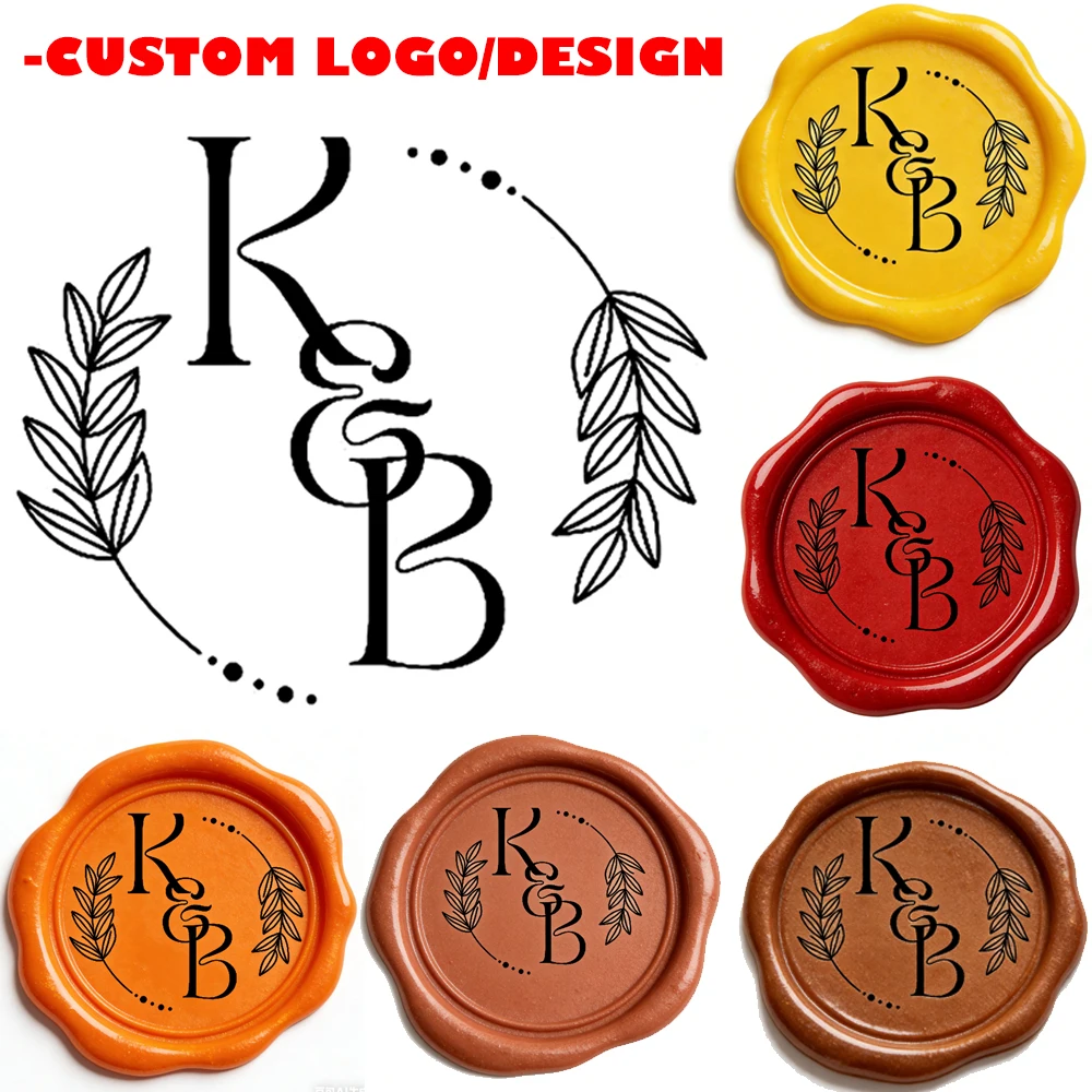 

10-100pcs Personalized Initial Letter Wax Seal Stickers Self-Adhesive Custom Wax Seals for DIY Envelope Wedding Gift Packaging