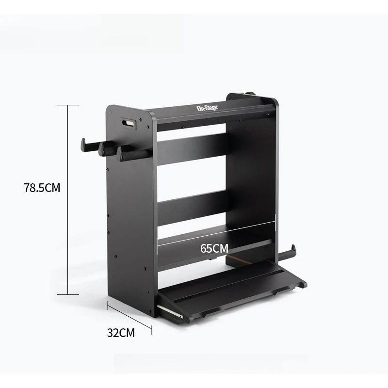 Guitar Stand, Electric Bass Rack, Multi-Function Cabinet, Speaker Stand, 5 in 1 Musical Instrument Storage, Portable and Durable