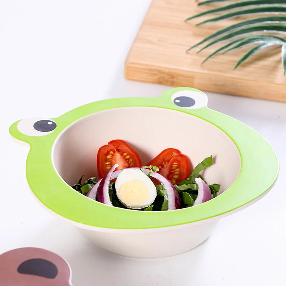 

Eco-Friendly Bamboo Fiber Kids Bowl Animal Design Unbreakable Lightweight Child Dishes for Toddlers Baby Feeding Tableware