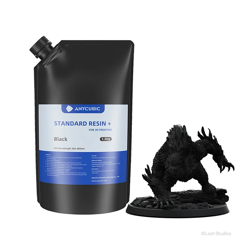 Anycubic 3D Printer Resin Materials Universal LCD DLP SLA 1.5kg 405nm UV Cut High Precision Quick Curing UV Photopolymer Resin