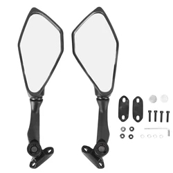 2Pcs Motorcycle Rear View Mirrors Folding Black Replacement for Ninja 300 250 ZX6R 636 300R EX300 ABS 2011‑2018  Motorcycle Part