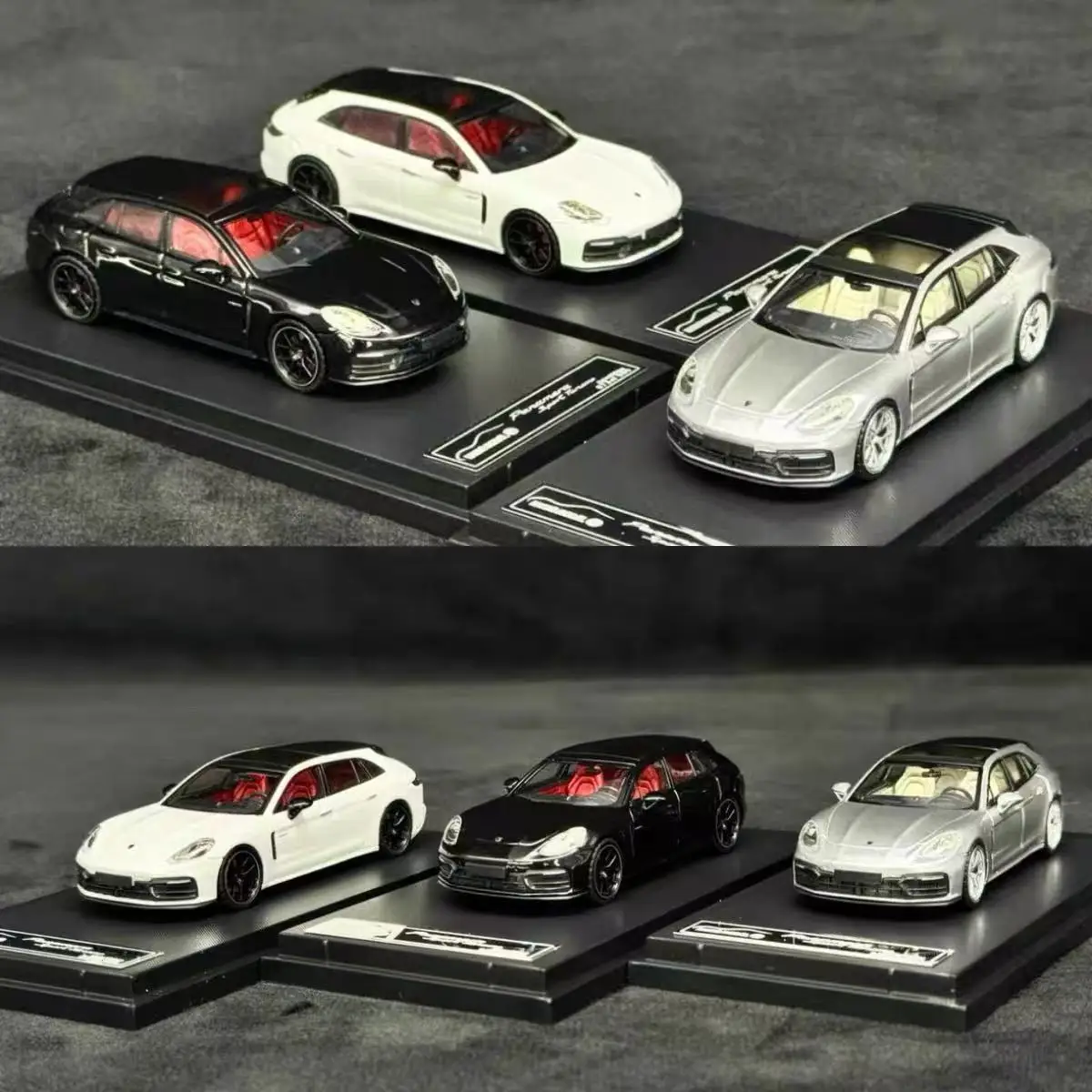 1:64 wit jachtpak reizen, gegoten legering automodel, tieners om mee te spelen, decoratie voor volwassenen, verjaardagscadeau voor kinderen.