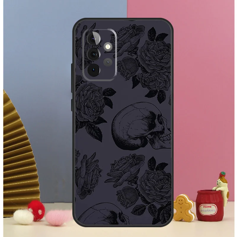 Skull Gothic Creepy Pastel Goth Case For Samsung Galaxy A52 A72 A13 A33 A53 A14 A24 A34 A54 A15 A25 A51 A71 A12 A32 Cover