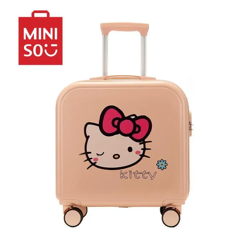 18 20 Inch Sanrioed Hello Kitty Suitcase Anime Figure Student Trolley Case Suitcase Cute Cartoon Good Looking Fashion Kids Gifts