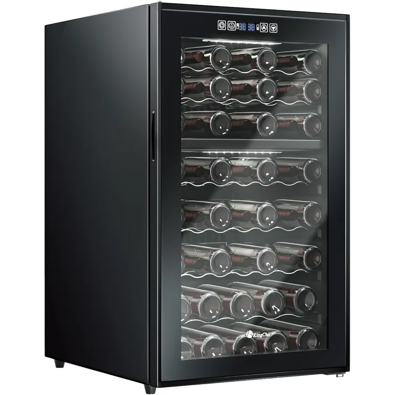 KingChii 52 Bottle Wine Cooler Refrigerator - Dual Zone Wine Fridge with Intelligent Digital Control, Low Noise Operation