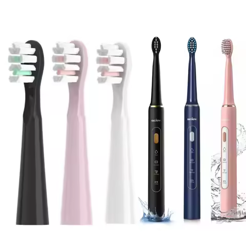 Replacement Toothbrush Heads for SEJOY Sonic Electric Toothbrush GET132 Soft DuPont Bristles Nozzles
