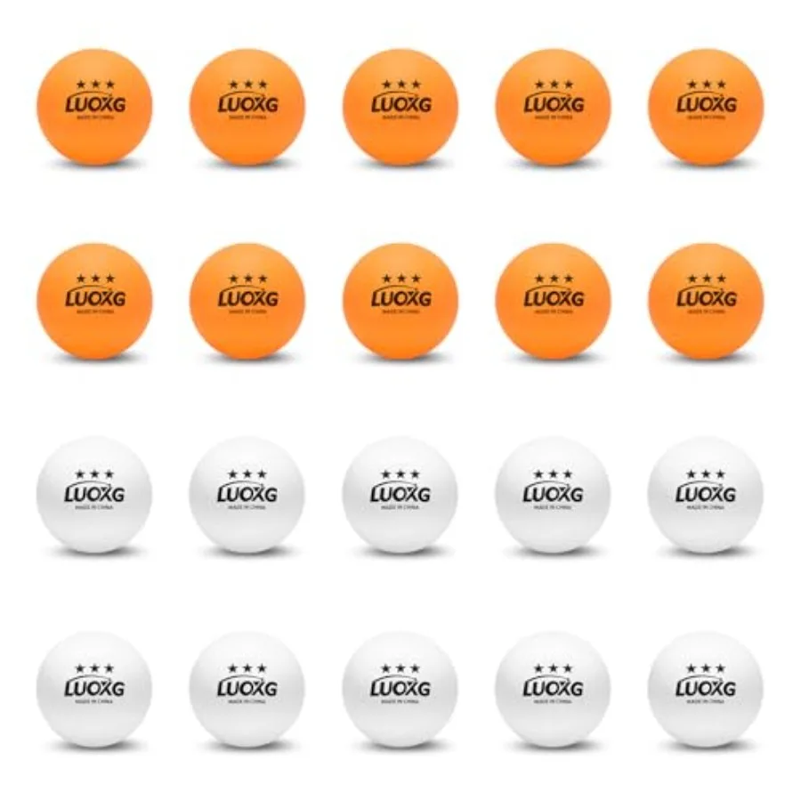 

Ping Pong Balls, Ping Pong Balls 20 Pack, 3 Star Table Tennis Balls, Suitable for Beginners and Professionals Orange+White